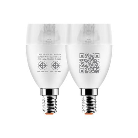 หลอด LED LAMPTON CANDLE CLAIRE 4 วัตต์ WARM WHITE E14_5