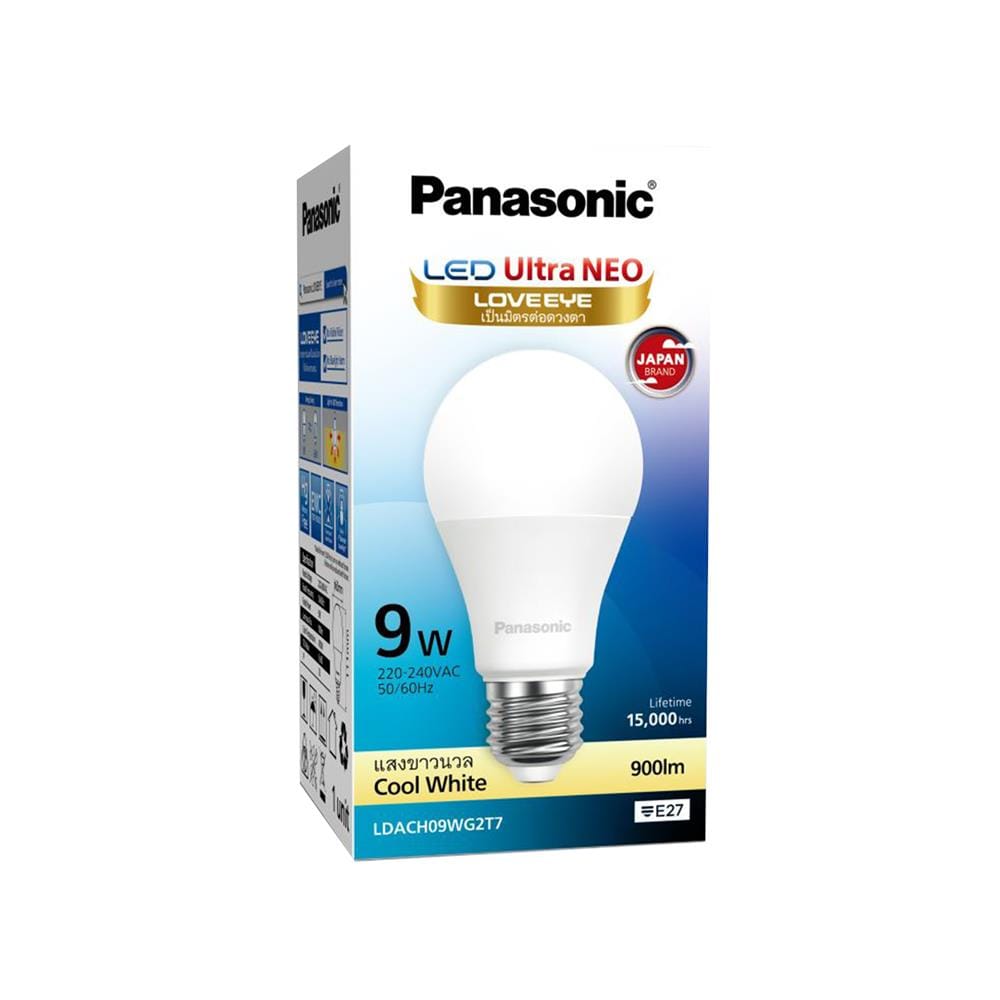 หลอด LED PANASONIC ULTRA NEO 9 วัตต์ COOL WHITE E27