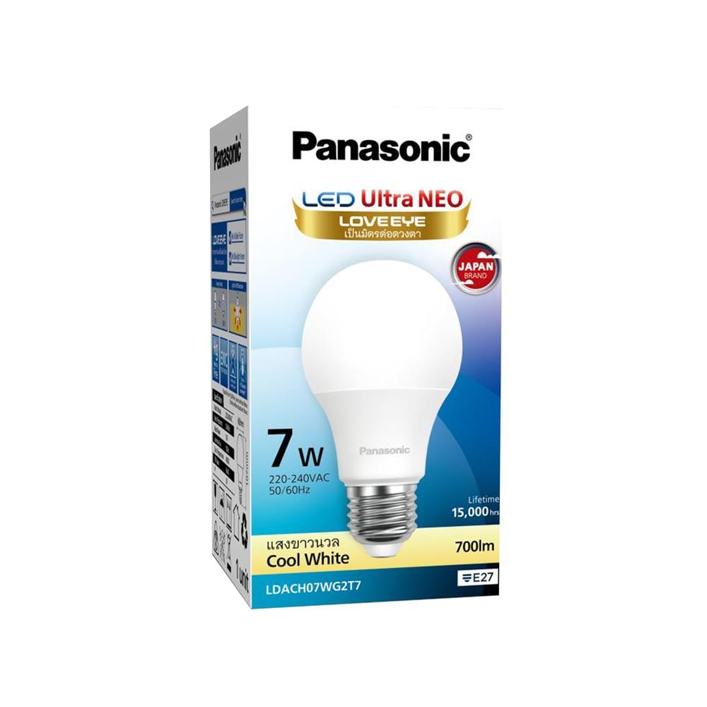 หลอด LED PANASONIC ULTRA NEO 7 วัตต์ COOL WHITE E27