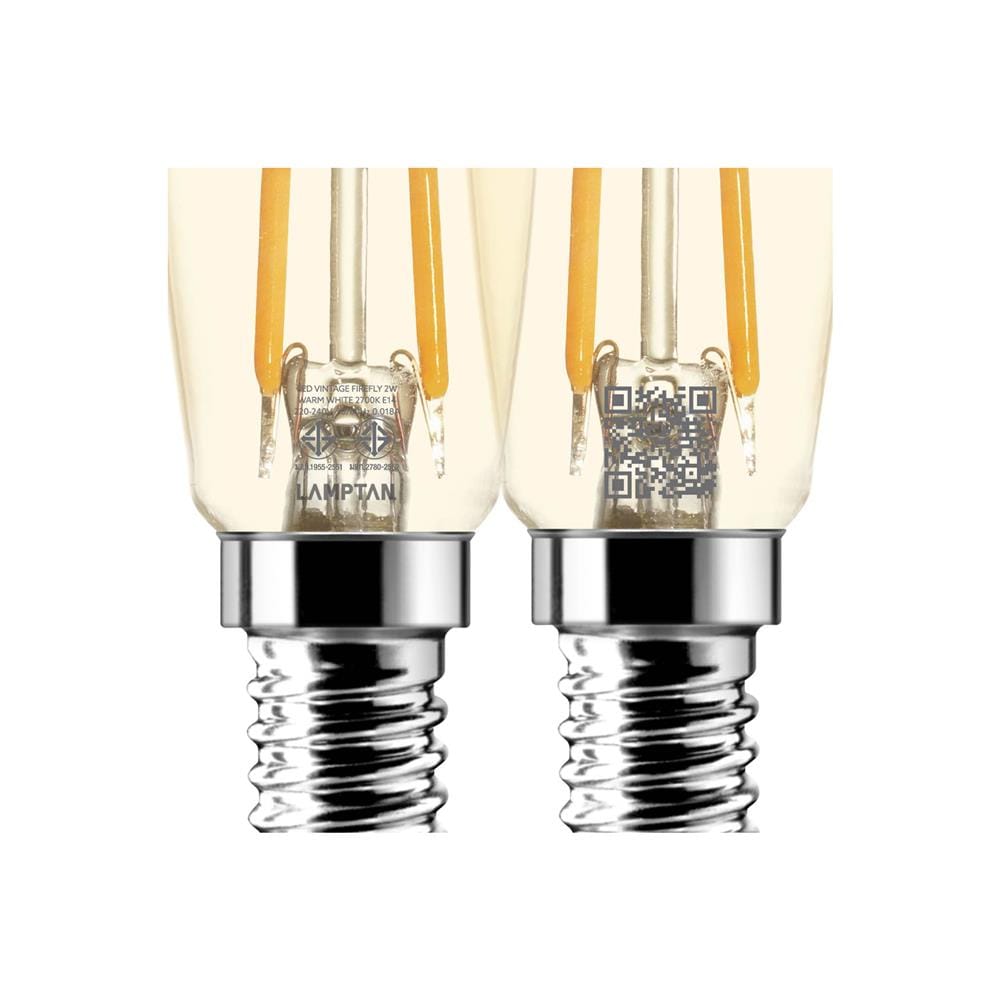 หลอด LED LAMPTAN VINTAGE FIREFIY 2 วัตต์ WARM WHITE E14