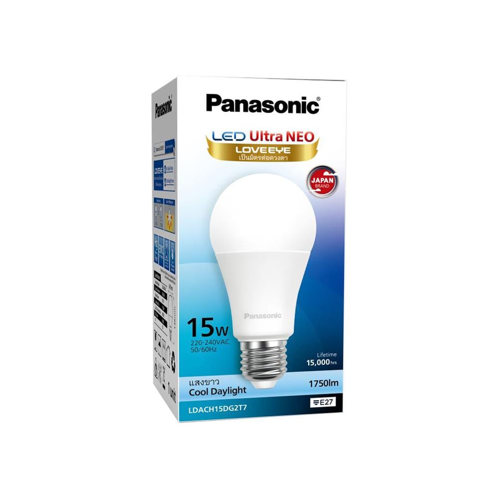 หลอด LED PANASONIC ULTRA NEO 15 วัตต์ DAYLIGHT E27