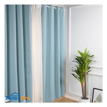 ผ้าม่าน EYELET HOME LIVING STYLE EASY UV 150X220 ซม. สีฟ้า_4