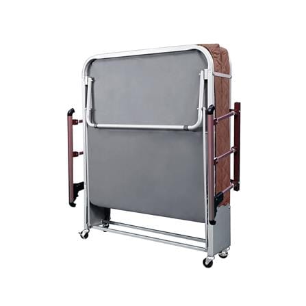 เตียงพับพร้อม TOPPER ราวกั้นพับได้ THAIBULL OLT237-75H สี BROWN_4