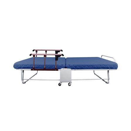 เตียงพับพร้อม TOPPER ราวกั้นพับได้ THAIBULL OLT237-75H สี BLUE_2