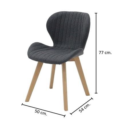 เก้าอี้ทานข้าว SB FURNITURE YEARLING 19235476 สีเทาเข้ม_5