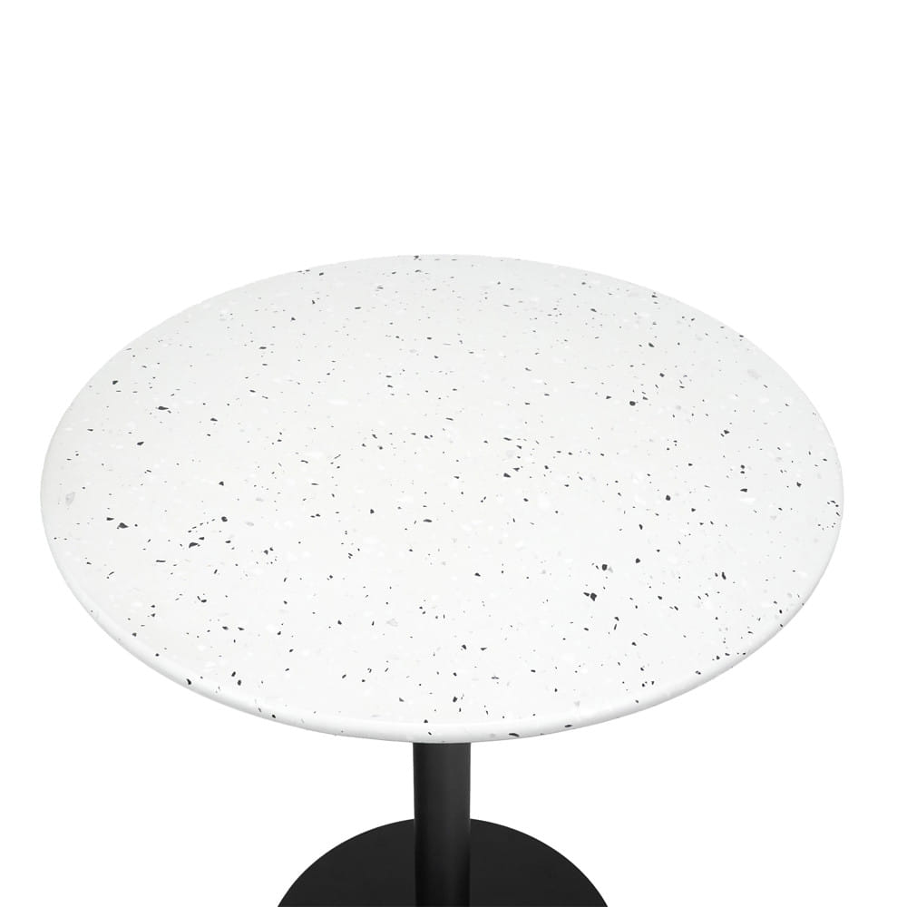 โต๊ะสนาม BENETTA TERRAZZO 70 ซม. สีขาว/ดำ
