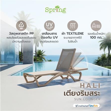 เตียงริมสระ SPRING HALI สีน้ำตาล_1