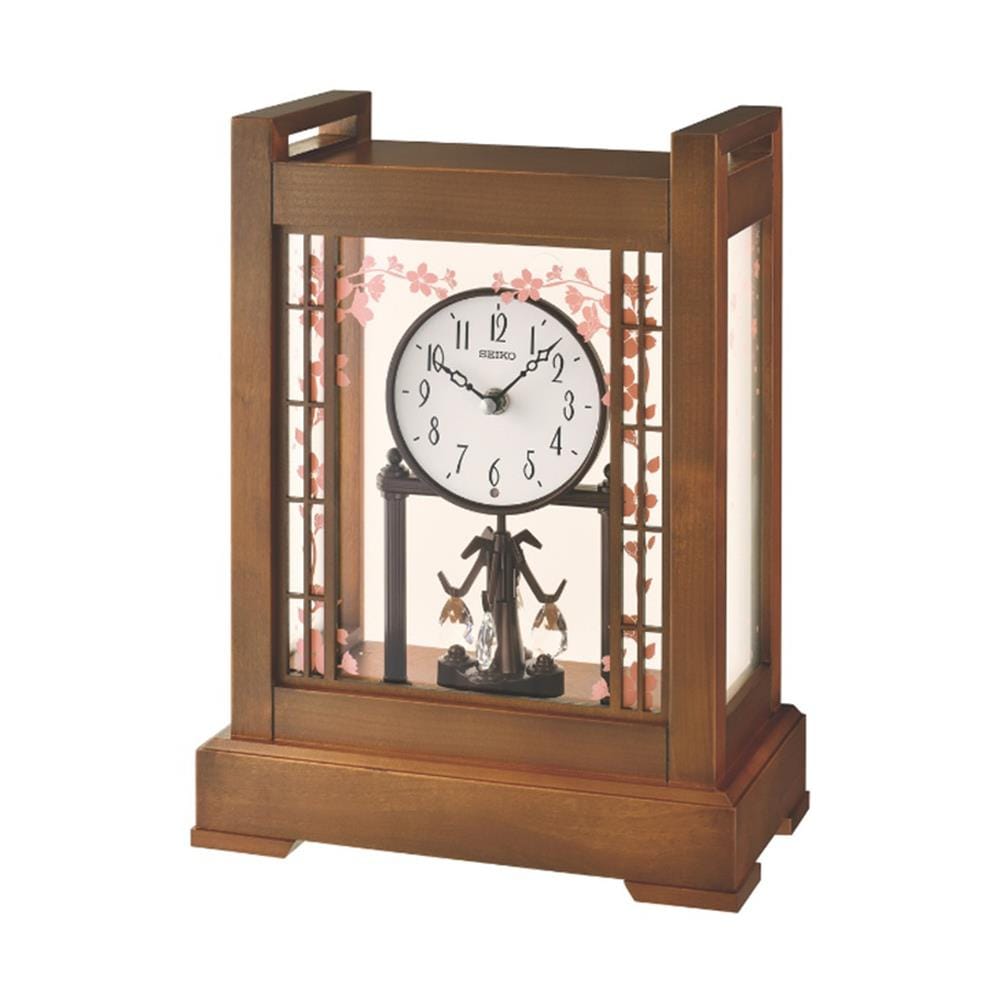 นาฬิกาตั้งโต๊ะ SEIKO CLOCKS 13X9.8 นิ้ว สีน้ำตาล