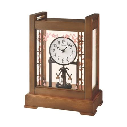 นาฬิกาตั้งโต๊ะ SEIKO CLOCKS 13X9.8 นิ้ว สีน้ำตาล_0