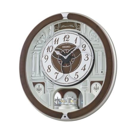 นาฬิกาแขวน SEIKO CLOCKS QXM615B 17X15 นิ้ว สีน้ำตาล_0