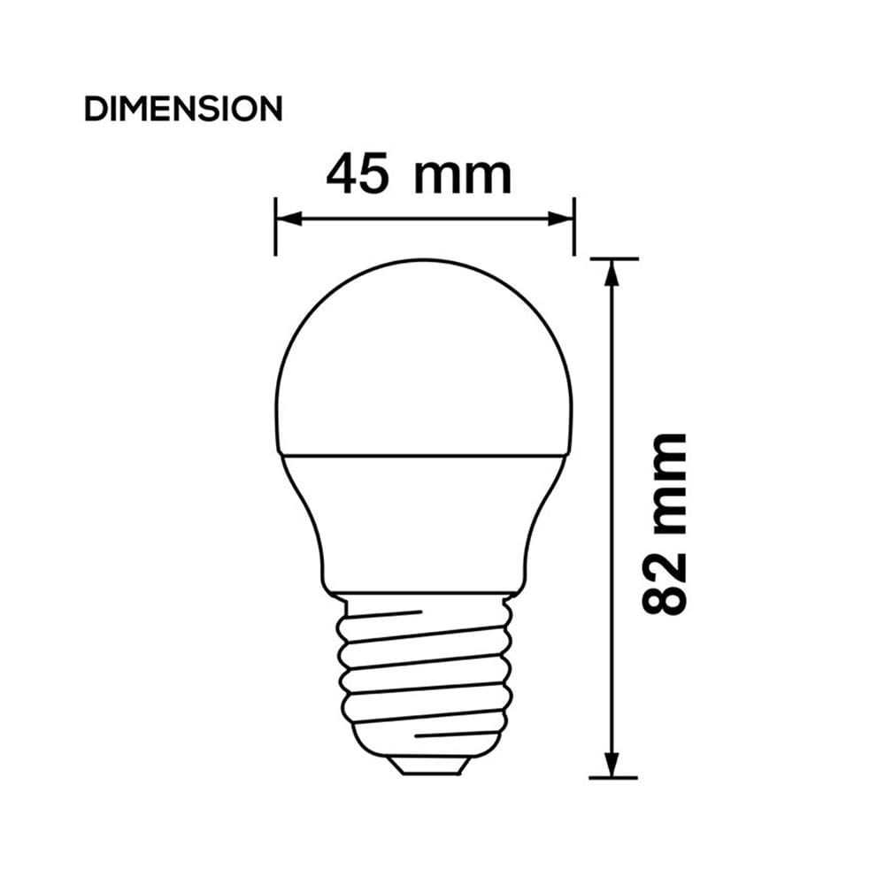 หลอด LED RACER G45 OVALO 3 วัตต์ WARM WHITE E27 (แพ็ก 4 ชิ้น)