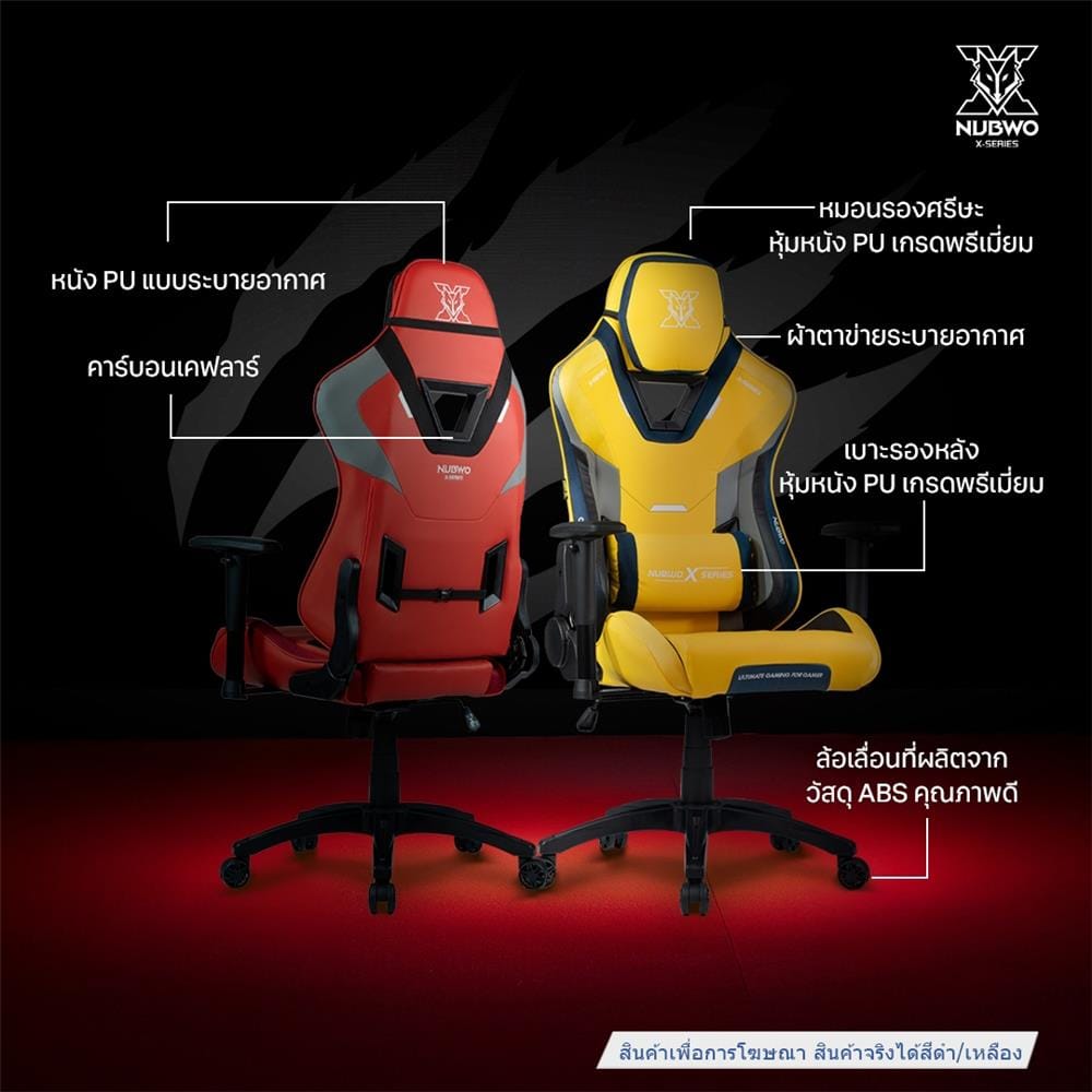 เก้าอี้เกมมิ่ง NUBWO NBCHX118 สีเหลือง