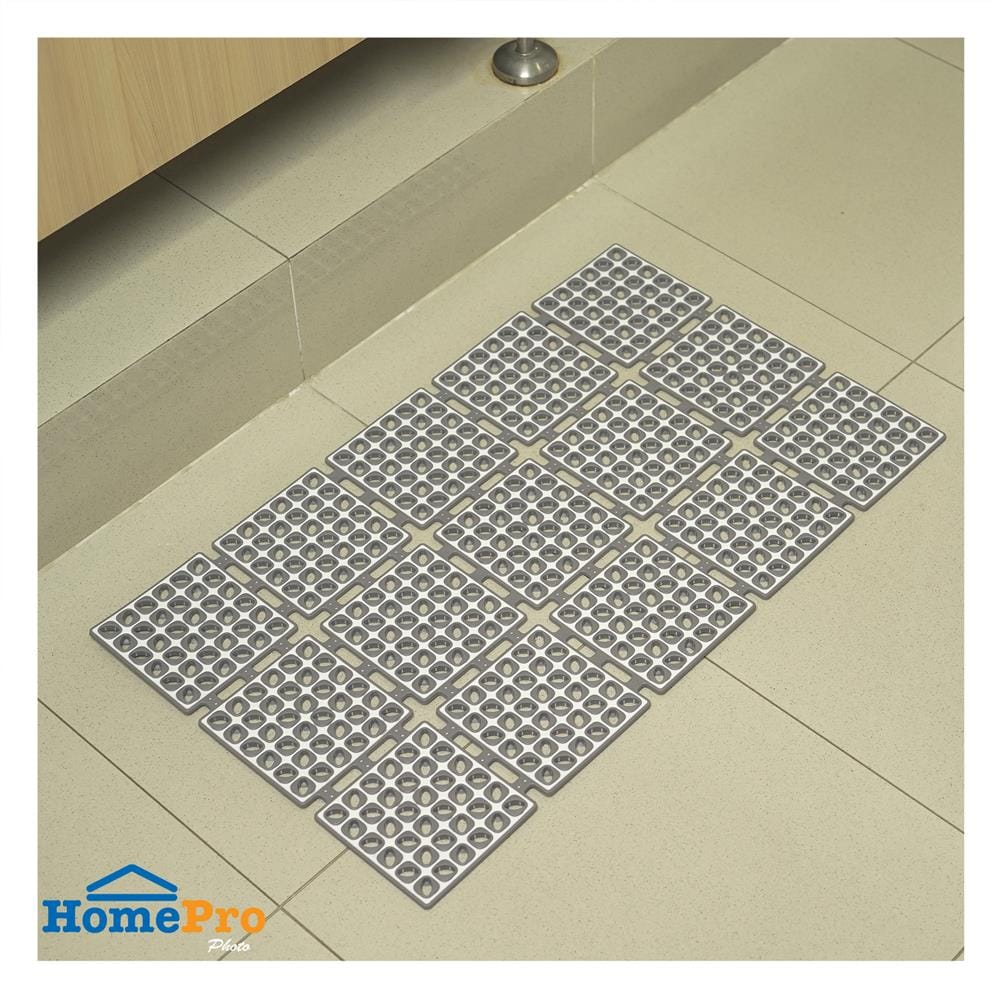 แผ่นกันลื่น HOME LIVING STYLE WAFFLE 40X66 ซม. สีเทา