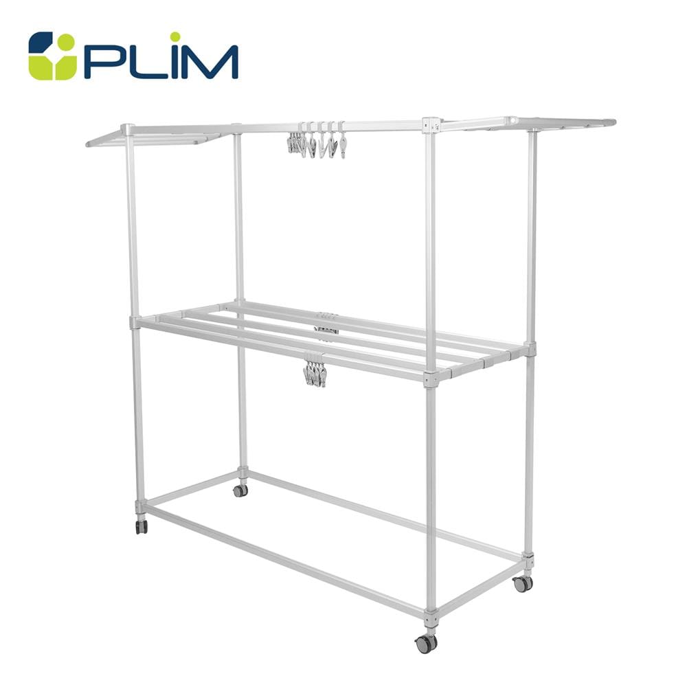 ราวตากผ้าอะลูมิเนียม มีปีกพับได้ 9 เส้น PLIM ALUFLEX 1.5 เมตร