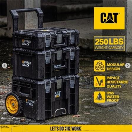 ชุดกล่องเครื่องมือล้อลาก 3 ชิ้น CAT DA41005 สีดำ/เหลือง_4