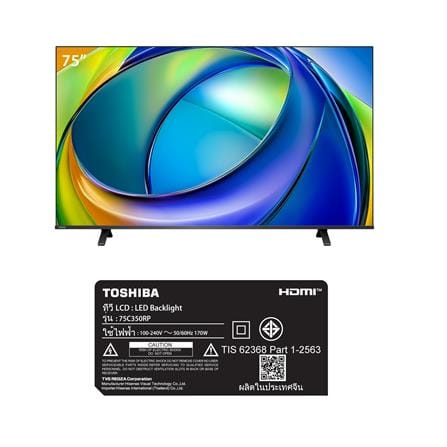 ทีวีแอลอีดี 75 นิ้ว TOSHIBA (4K, LED, VIDAA) 75C350RP_8