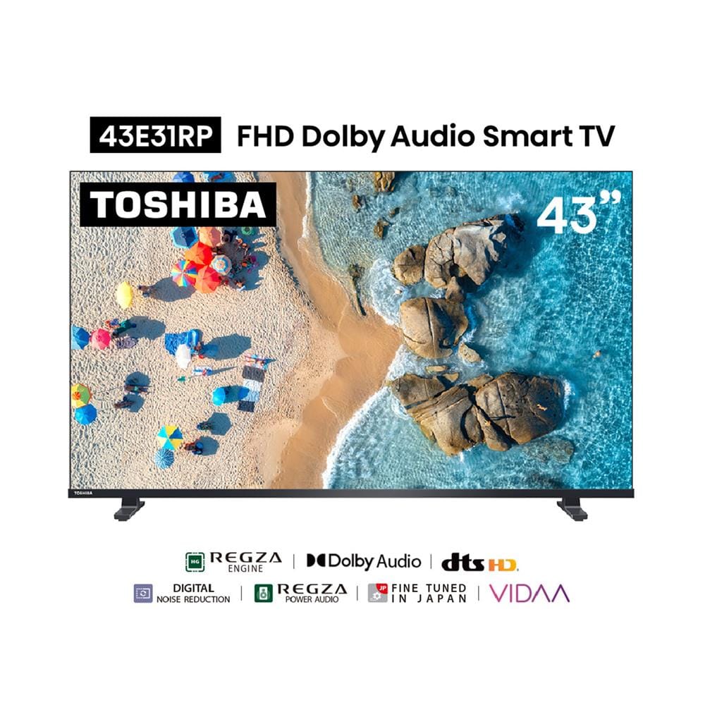 ทีวีแอลอีดี 43 นิ้ว TOSHIBA (FULL HD, LED, VIDAA) 43E31RP