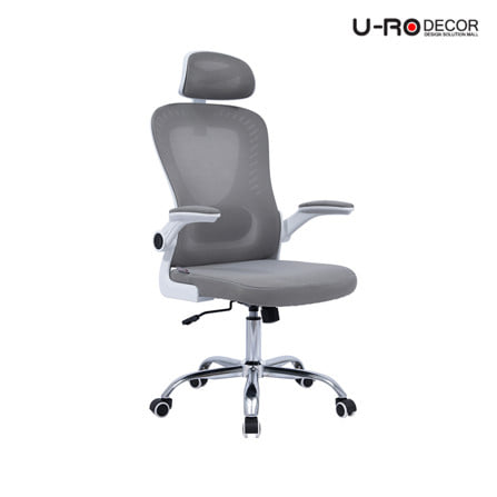 เก้าอี้สำนักงาน U-RO DECOR ASTRO สีเทา_2