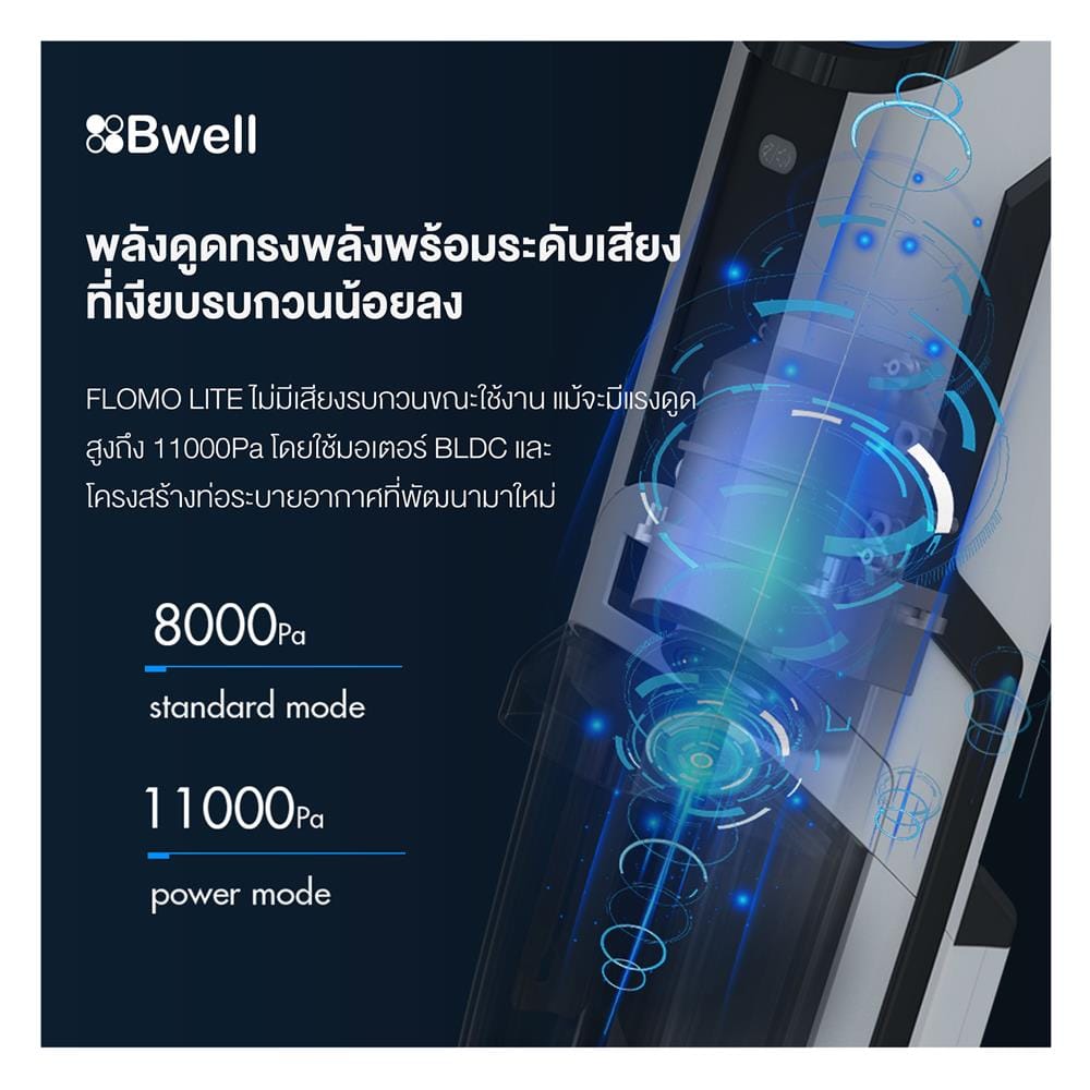 เครื่องทำความสะอาดแบบด้าม BWELL FLOMO LITE