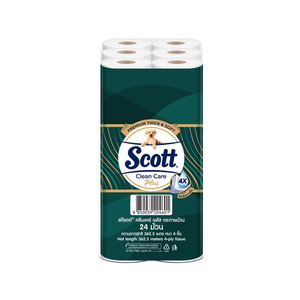 กระดาษชำระ SCOTT CLEAN CARE PLUS (แพ็ก 24 ชิ้น)