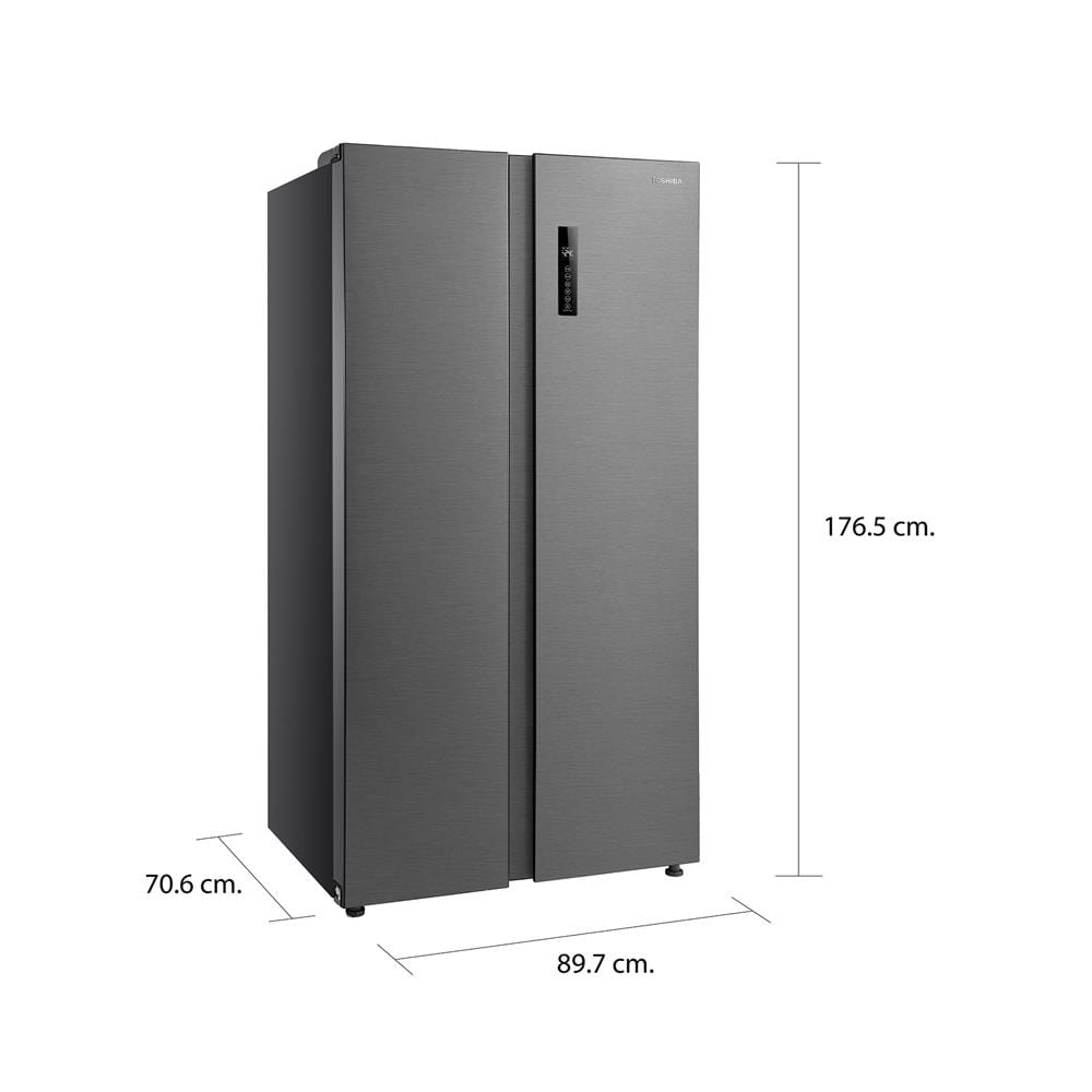 ตู้เย็น SIDE BY SIDE TOSHIBA GR-RS696WI-PMTH(60) 19.6 คิว อินเวอร์เตอร์ สีเทาเข้ม