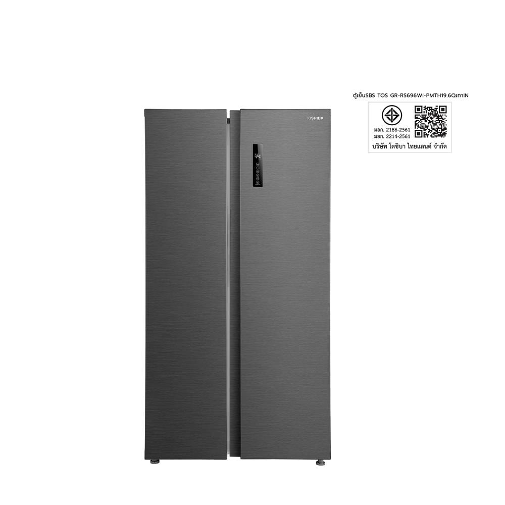 ตู้เย็น SIDE BY SIDE TOSHIBA GR-RS696WI-PMTH(60) 19.6 คิว อินเวอร์เตอร์ สีเทาเข้ม