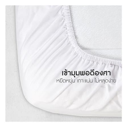 ผ้ารองกันเปื้อน KING SIZE LOTUS FULL FIT PERFECT SLEEP สีขาว_13