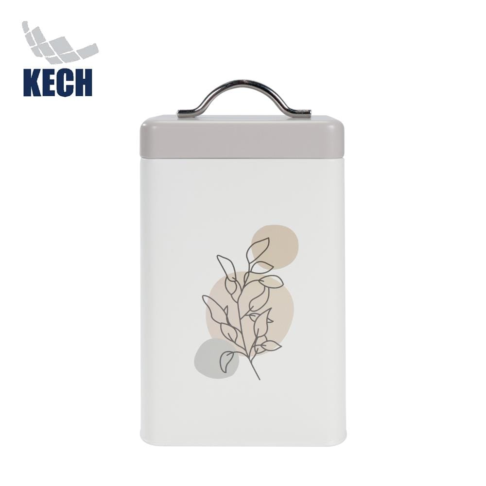 ขวดโหลเหลี่ยมฝาดึง 0.95 ลิตร KECH BUDY สีเทา