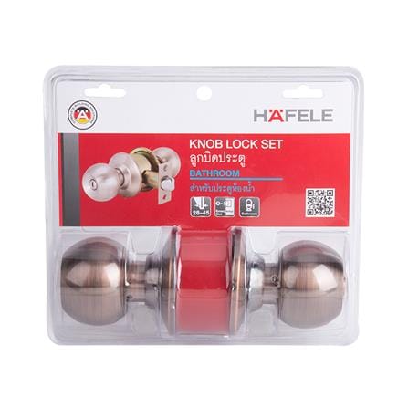 ลูกบิดประตูห้องน้ำ หัวกลม HAFELE 489.93.149 สีทองแดงรมดำ_3
