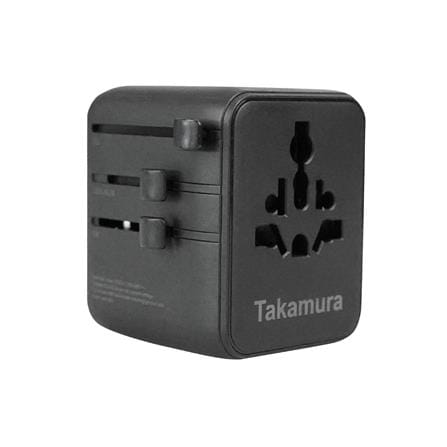 หัวแปลงปลั๊กไฟสากลพร้อมที่ชาร์จ TAKAMURA TUT-20A สีดำ_0