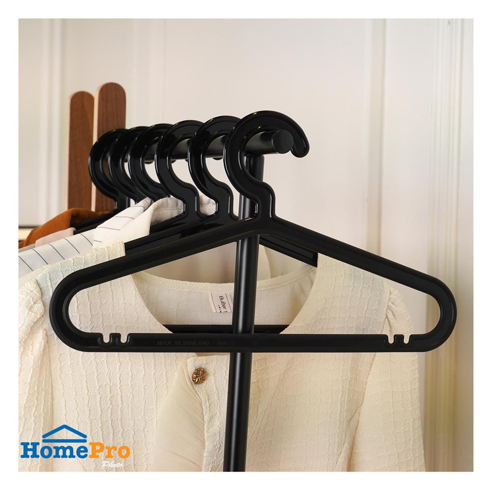 ไม้แขวนเสื้อ PLIM H-006 สีดำ (แพ็ก 6 ชิ้น)
