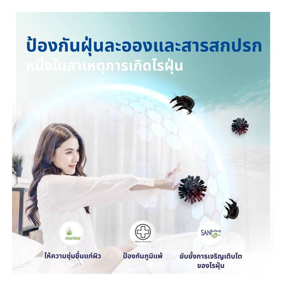 ที่นอนไฮบริด 5 ฟุต LOTUS รุ่น ASCOTT ICETECH พร้อมชุดเครื่องนอน 11 ชิ้น