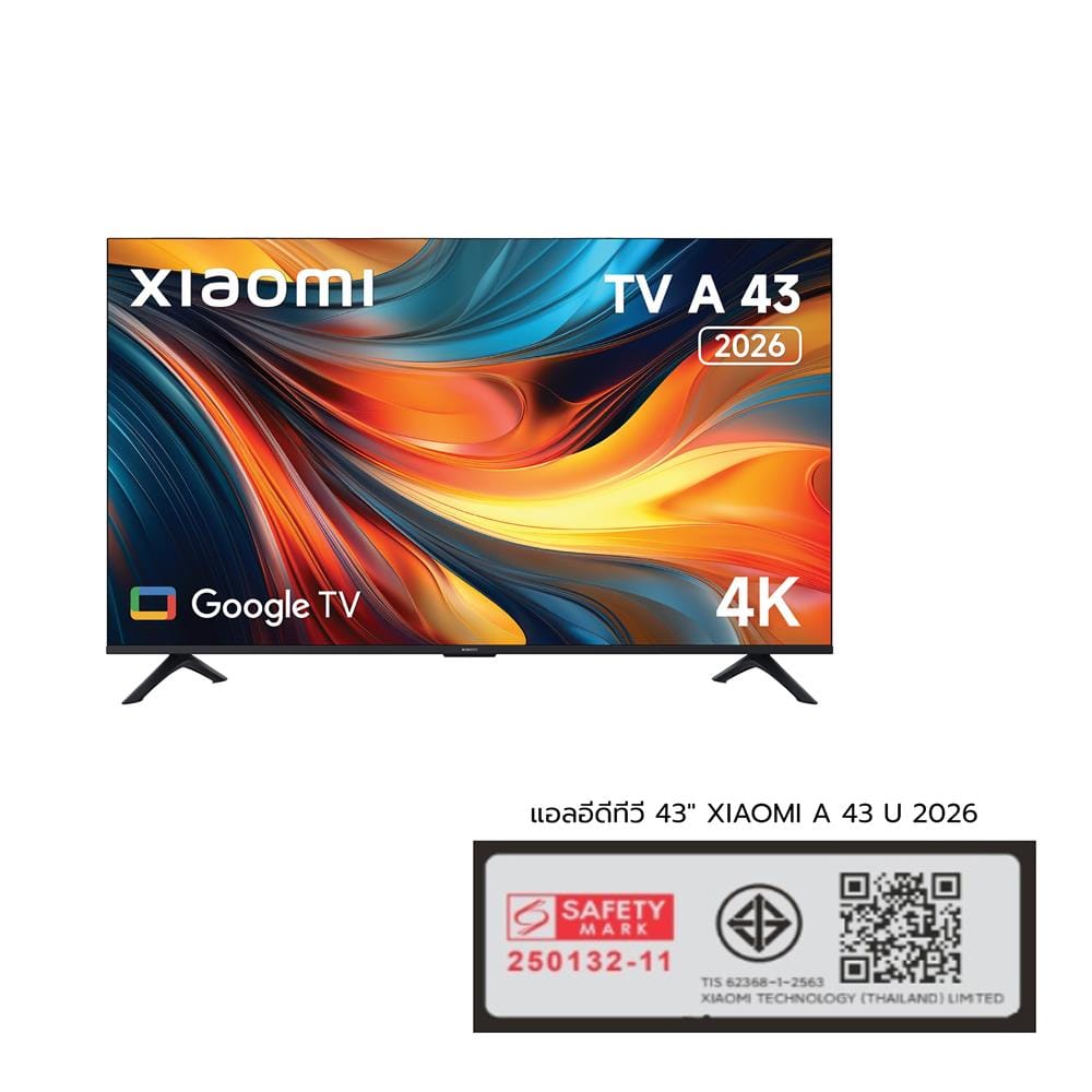 ทีวีแอลอีดี 43 นิ้ว XIAOMI (4K, LED, GOOGLE TV) A 43 U 2026
