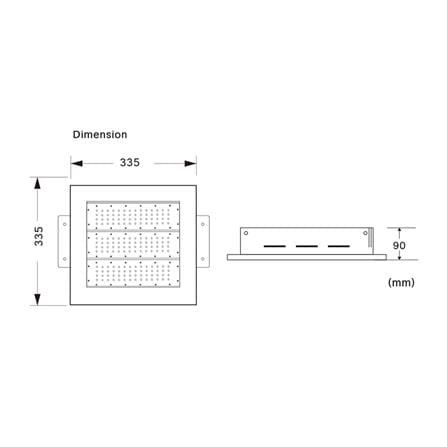 โคมฝังฝ้า LED SHINING CANOPY PREMIUM FT-SED-FIX-078 100 วัตต์ DAYLIGHT_5