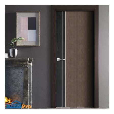 ประตูภายใน UPVC เจาะลูกบิด ECO-DOOR PX1 80x200 ซม. สีทูโทนโอ๊ค_2