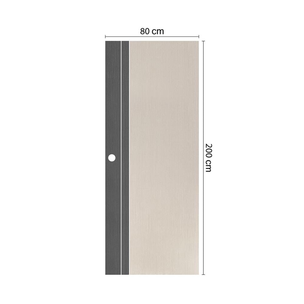 ประตูภายใน UPVC เจาะลูกบิด ECO-DOOR PX2 80x200 ซม. สีครีมทูโทนเทา