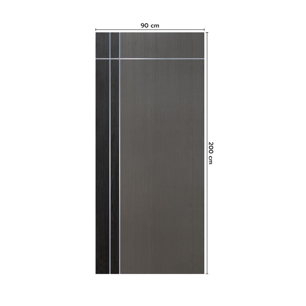 ประตูภายใน WPC ไม่เจาะลูกบิด ECO-DOOR WP1 90x200 ซม. สีเทาทูโทน