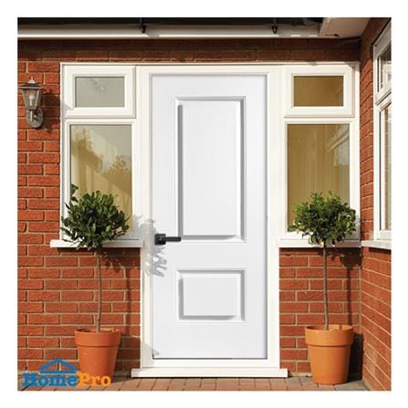 ประตูภายนอก UPVC ไม่เจาะลูกบิด ECO-DOOR UPVC2 90x200 ซม. สีขาว_2