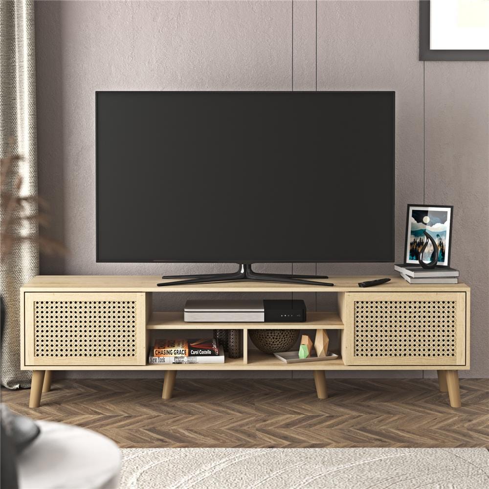 ตู้วางทีวี TOMATO HOME MILLERS RATTAN 180 ซม. สีโอ๊ค