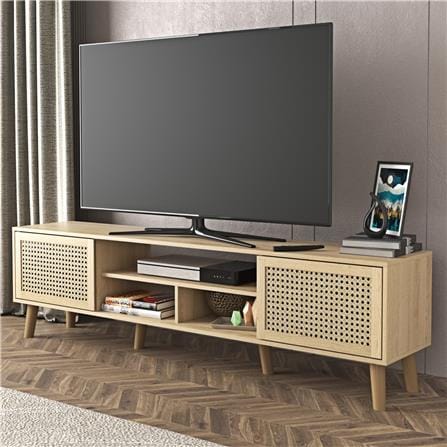 ตู้วางทีวี TOMATO HOME MILLERS RATTAN 180 ซม. สีโอ๊ค_2