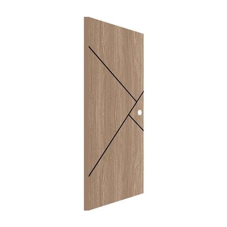 ประตูภายใน UPVC เจาะลูกบิด MODERNWOOD LMWNR012 80x200 ซม. สี BROWN WALNUT_1