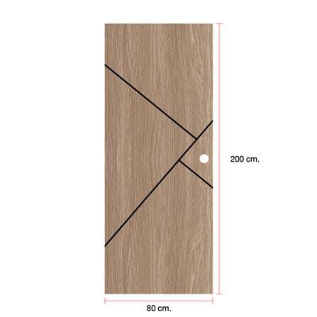 ประตูภายใน UPVC เจาะลูกบิด MODERNWOOD LMWNR012 80x200 ซม. สี BROWN WALNUT_3