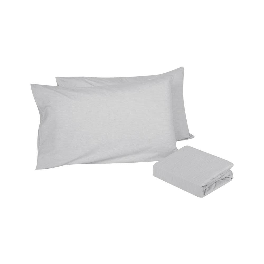 ชุดผ้าปูที่นอน 6 ฟุต (ชุด 3 ชิ้น) HOME LIVING STYLE SERENO สี LIGHT GREY