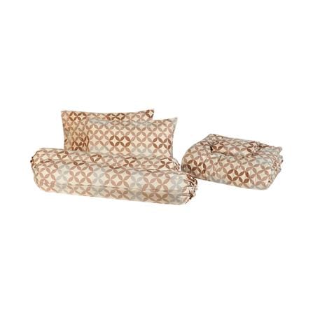 ชุดผ้าปูที่นอน 5 ฟุต (ชุด 6 ชิ้น) HOME LIVING STYLE MOTION สี BROWN_1