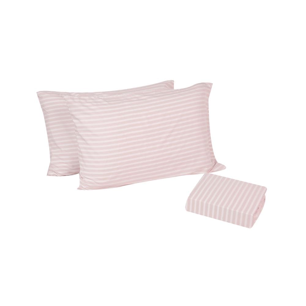 ชุดผ้าปูที่นอน 6 ฟุต (ชุด 3 ชิ้น) HOME LIVING STYLE LINEA สี PINK
