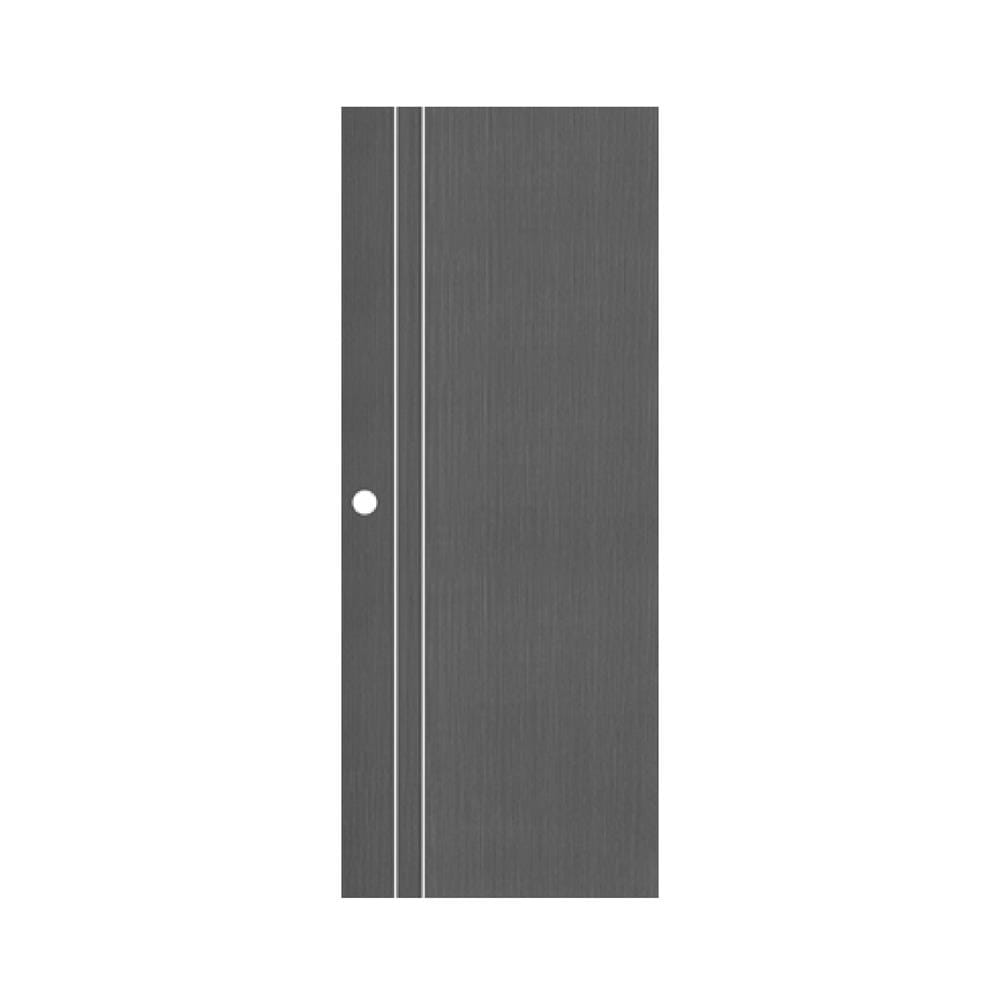ประตูภายใน UPVC เจาะลูกบิด ECO-DOOR PE1 80x200 ซม. สีเทาเข้ม