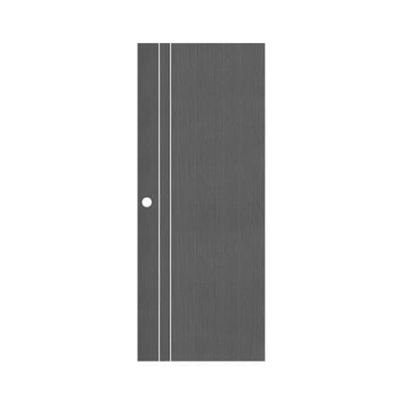 ประตูภายใน UPVC เจาะลูกบิด ECO-DOOR PE1 80x200 ซม. สีเทาเข้ม_0
