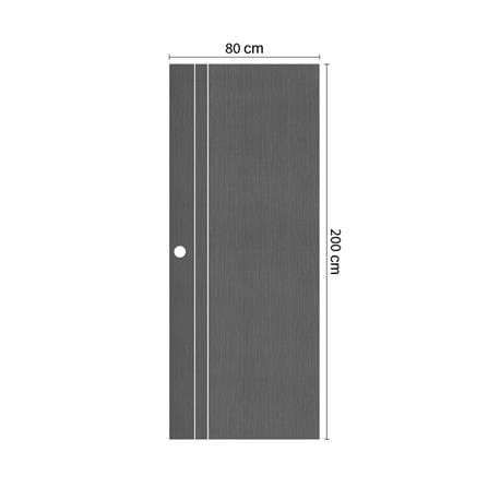 ประตูภายใน UPVC เจาะลูกบิด ECO-DOOR PE1 80x200 ซม. สีเทาเข้ม_3