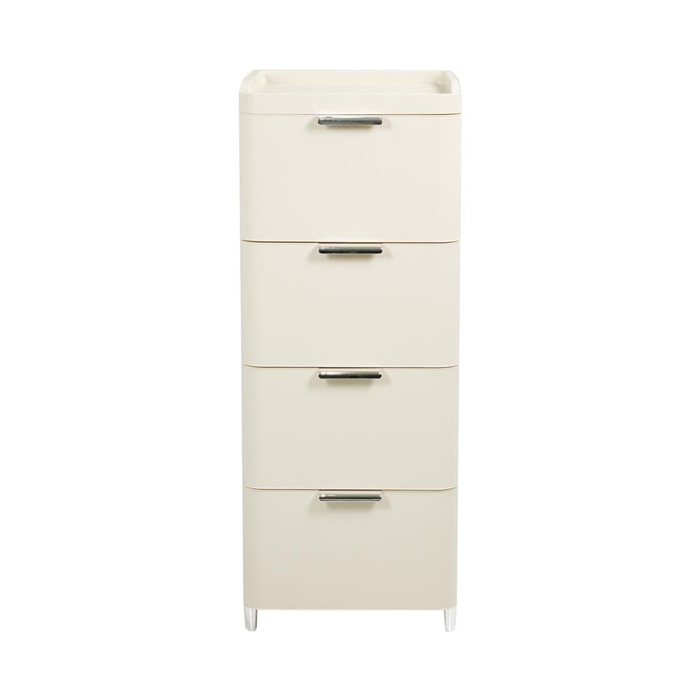 ตู้ลิ้นชัก 4 ชั้น STACKO LINNA 35x41x90 ซม. สีครีม