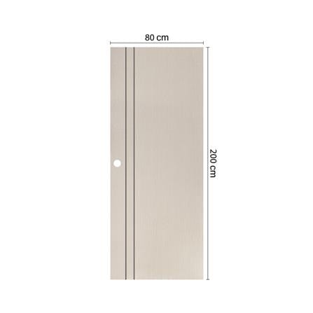 ประตูภายใน UPVC เจาะลูกบิด ECO-DOOR PE3 80x200 ซม. สีน้ำตาล_3